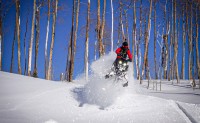 snowmobile on snow